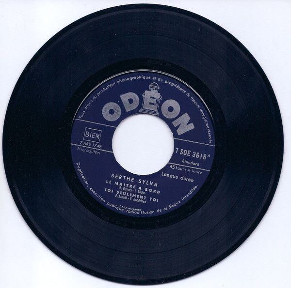 Berthe Sylva - Le Maître A Bord | Odeon (SOE 3616) - 2
