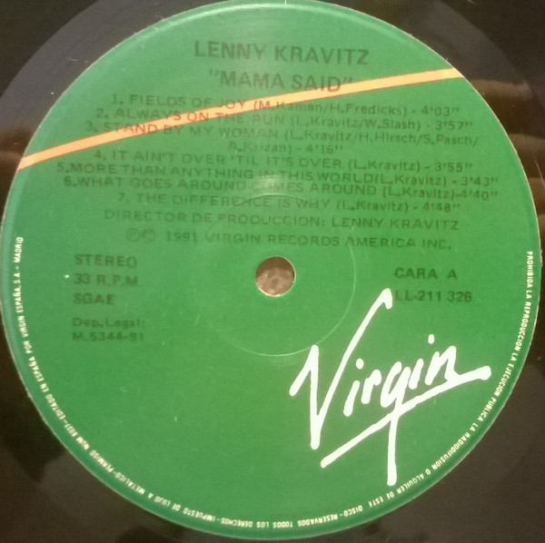 Lenny Kravitz - Mama Said | Virgin (LL-211 326) - 3