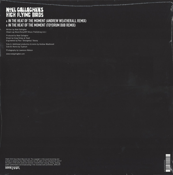 Noel Gallagher's High Flying Birds - In The Heat Of The Moment (Remixed By Andrew Weatherall & ToyDrum) | Sour Mash (JDNC23T) - main