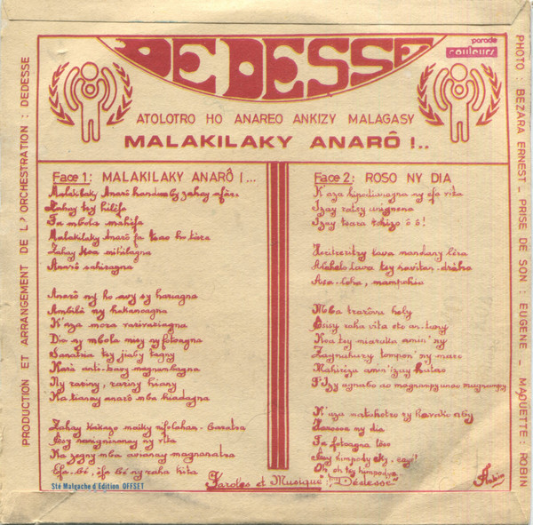 Dédesse - Malakilaky Anarô !.. / Roso Ny Dia | Discomad (467 121) - 2
