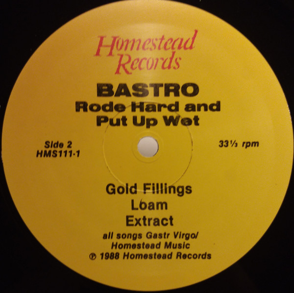 Bastro - Rode Hard And Put Up Wet | Homestead Records (HMS111-1) - 4