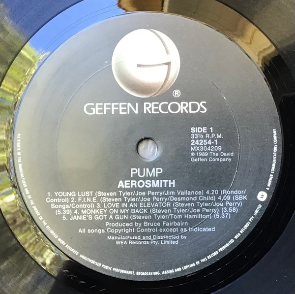 Aerosmith - Pump | Geffen Records (24254.1) - 3 Aerosmith - Pump | Geffen Records (24254.1) - 3