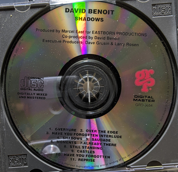 David Benoit - Shadows | GRP (GRD-9654) - 3
