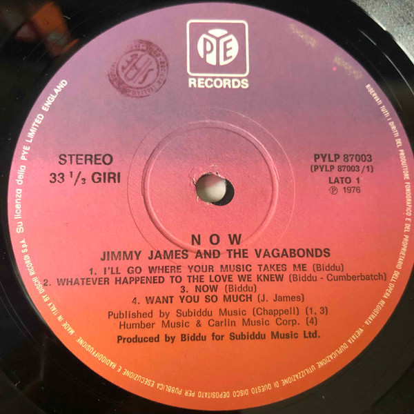 Jimmy James & The Vagabonds - Now | Pye Records (PYLP 87003) - 3 Jimmy James & The Vagabonds - Now | Pye Records (PYLP 87003) - 3