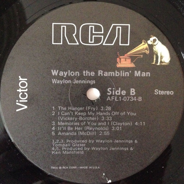Waylon Jennings - Waylon The Ramblin' Man | RCA Victor (AFL1-0734) - 4 Waylon Jennings - Waylon The Ramblin' Man | RCA Victor (AFL1-0734) - 4