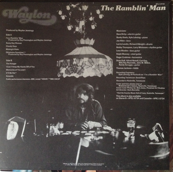 Waylon Jennings - Waylon The Ramblin' Man | RCA Victor (AFL1-0734) - 2 Waylon Jennings - Waylon The Ramblin' Man | RCA Victor (AFL1-0734) - 2