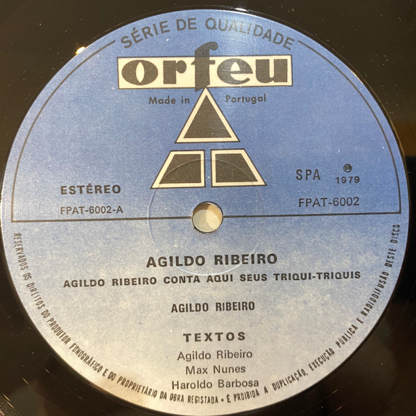 Agildo Ribeiro - Conta Aqui Seus Triqui-Triquis | Orfeu (FPAT-6002) - 3