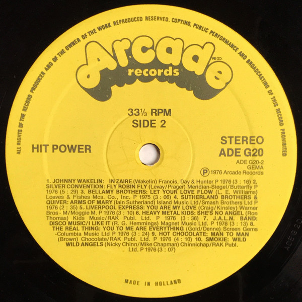 Various - Hit Power | Arcade Records (ADE G20) - 4