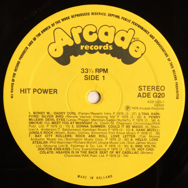 Various - Hit Power | Arcade Records (ADE G20) - 3