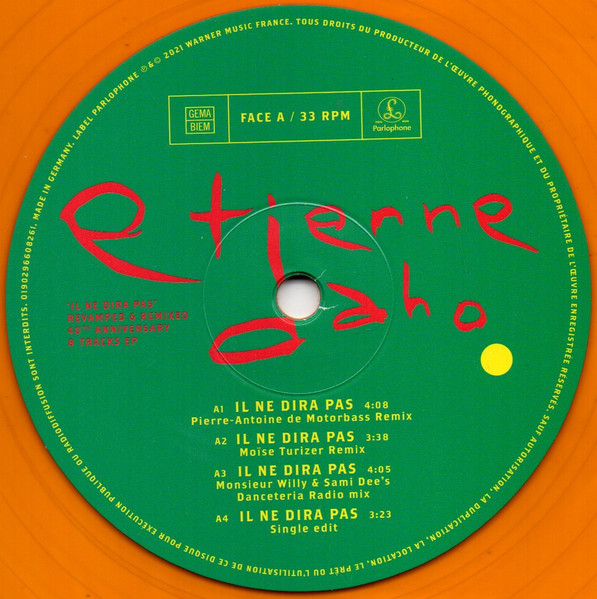 Etienne Daho - Il Ne Dira Pas (Revamped & Remixed) | Parlophone (0190296608261) - 3