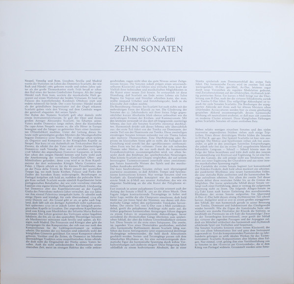 Domenico Scarlatti / Gustav Leonhardt - Zehn Sonaten Für Cembalo | BASF (20 20365-4) - 3 Domenico Scarlatti / Gustav Leonhardt - Zehn Sonaten Für Cembalo | BASF (20 20365-4) - 3