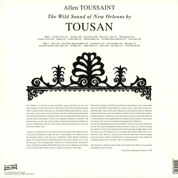 Tousan - The Wild Sound Of New Orleans By Tousan | Wax Love Records (WLV82141) - 2