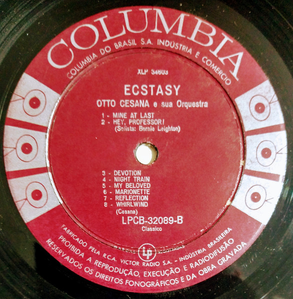 Otto Cesana & His Orchestra - Ecstasy | Columbia (LPCB-32089) - 4