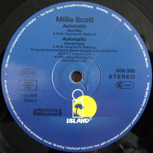 Millie Scott - Automatic | Island Records (608 386) - 4
