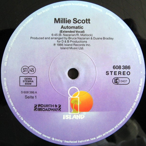 Millie Scott - Automatic | Island Records (608 386) - 3