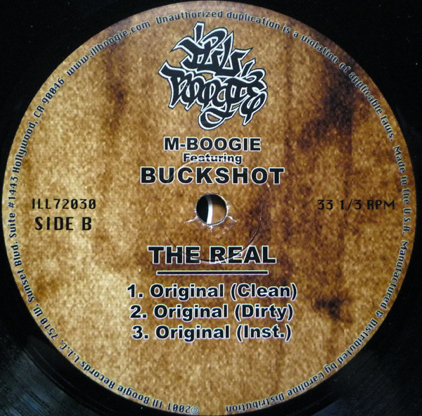 M-Boogie Featuring Buckshot - The Real | Ill Boogie Records (ILL72030) - 4