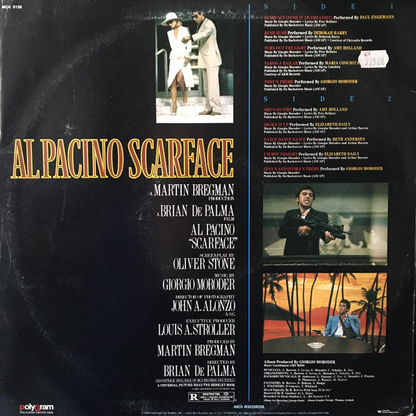 Various - Scarface (Music From The Original Motion Picture Soundtrack) | MCA Records (MCA 6126) - main
