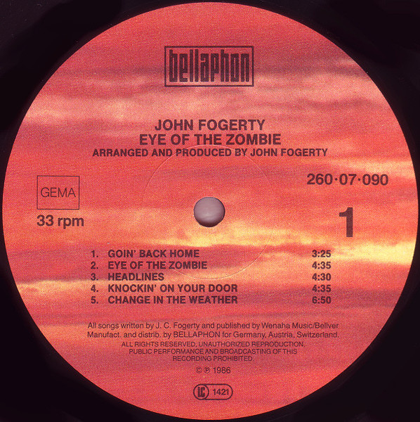 John Fogerty - Eye Of The Zombie | Bellaphon (260·07·090) - 3