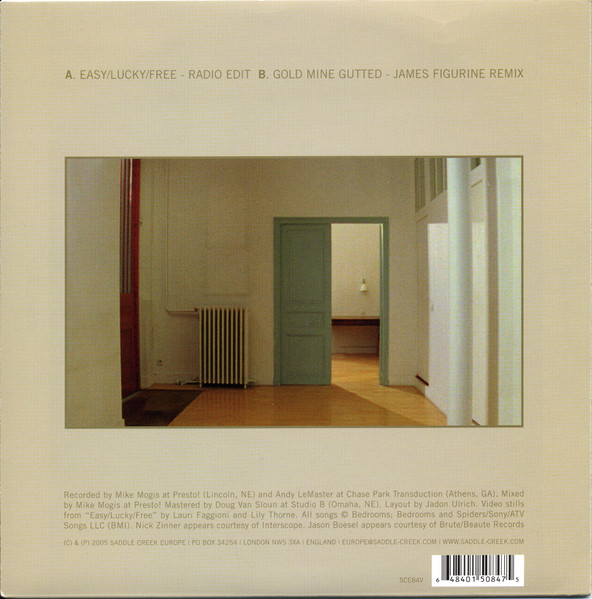 Bright Eyes - Easy/Lucky/Free | Saddle Creek Europe (SCE84V) - 2