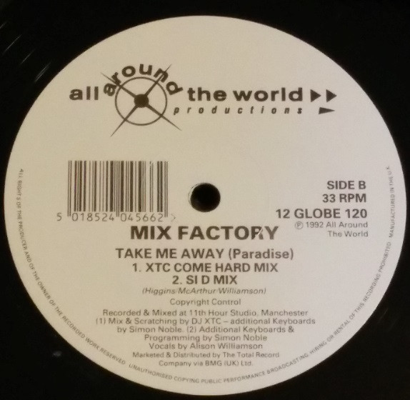 Mix Factory - Take Me Away (Paradise) | All Around The World (12 GLOBE 120) - 4