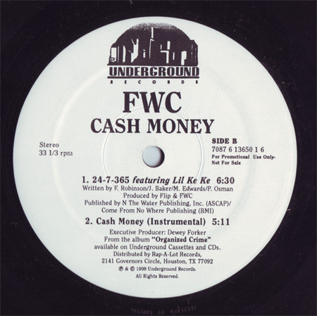 FWC - Cash Money | Underground Records (7087 6 13650 1 6) - 2