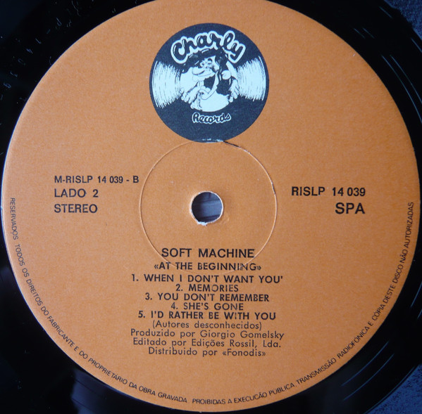 Soft Machine - At The Beginning | Charly Records (RISLP 14039) - 4