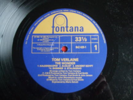 Tom Verlaine - The Wonder | Fontana (842 420 - 1) - main