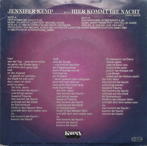 Jennifer Kemp - Hier Kommt Die Nacht | Karma (2023 130) - 2