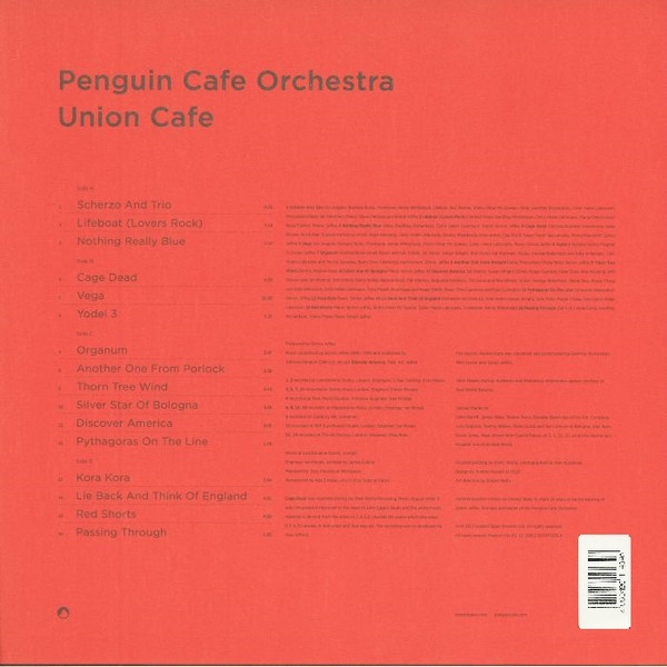 Penguin Cafe Orchestra - Union Cafe | Erased Tapes Records (ERATP105LP) - 2