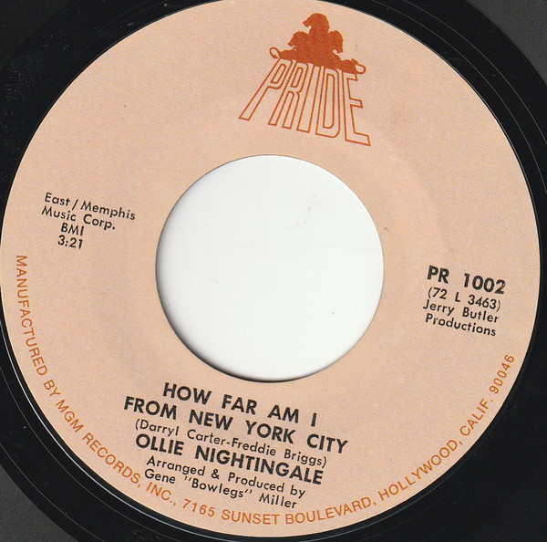 Ollie Nightingale - How Far Am I From New York City / May The Best Man Win | Pride (PR 1002)