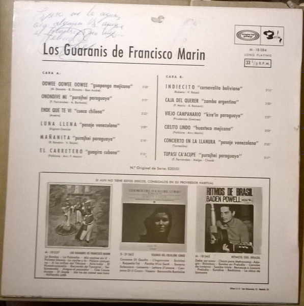 Les Guaranis - Los Guaranis De Francisco Marin | Barclay (M-18 084) - 2 Les Guaranis - Los Guaranis De Francisco Marin | Barclay (M-18 084) - 2