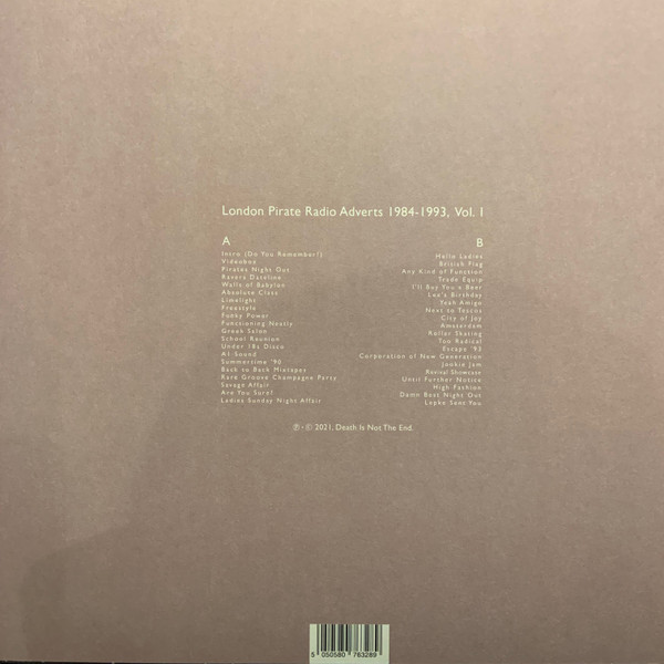 No Artist - London Pirate Radio Adverts 1984-1993, Vol. 1 | Death Is Not The End (DEATH039LP) - 2 No Artist - London Pirate Radio Adverts 1984-1993, Vol. 1 | Death Is Not The End (DEATH039LP) - 2