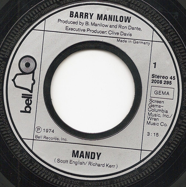 Barry Manilow - Mandy | Bell Records (2008 295) - 3