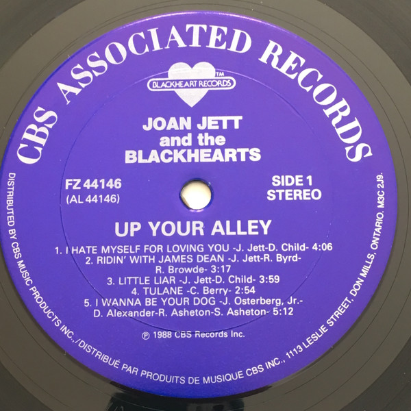 Joan Jett & The Blackhearts - Up Your Alley | Blackheart Records (FZ 44146) - 3