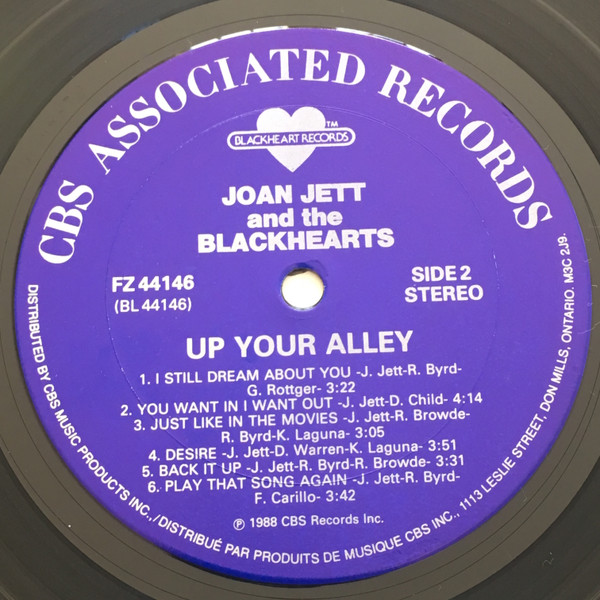 Joan Jett & The Blackhearts - Up Your Alley | Blackheart Records (FZ 44146) - 4
