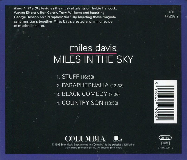 Miles Davis - Miles In The Sky | Columbia (472209 2) - 3