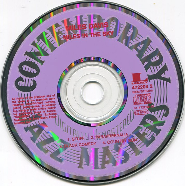 Miles Davis - Miles In The Sky | Columbia (472209 2) - 4