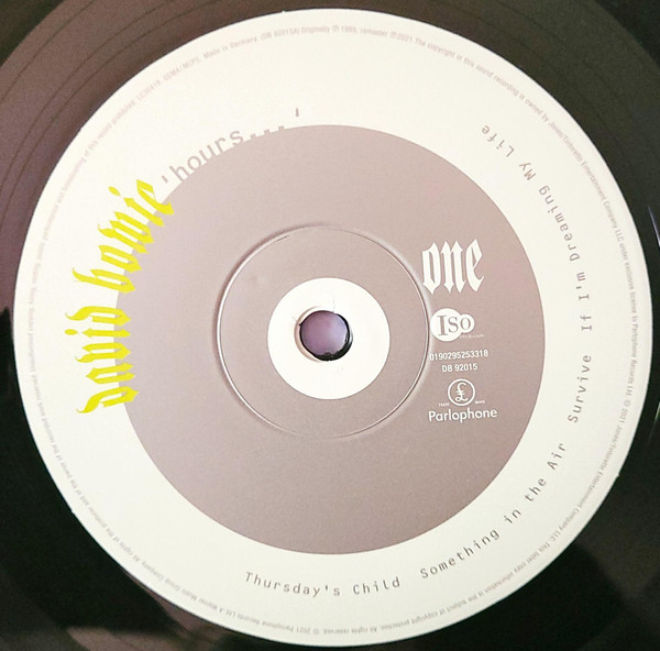 David Bowie - Hours... | ISO Records (0190295253318) - 3
