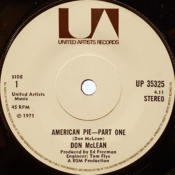 Don McLean - American Pie | United Artists Records (UP 35325) - 2 Don McLean - American Pie | United Artists Records (UP 35325) - 2