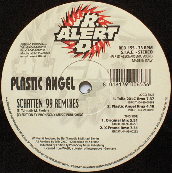 Plastic Angel - Schatten ('99 Remixes) | Red Alert (RED 155)