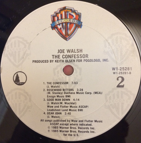 Joe Walsh - The Confessor | Warner Bros. Records (W1-25281) - 4 Joe Walsh - The Confessor | Warner Bros. Records (W1-25281) - 4