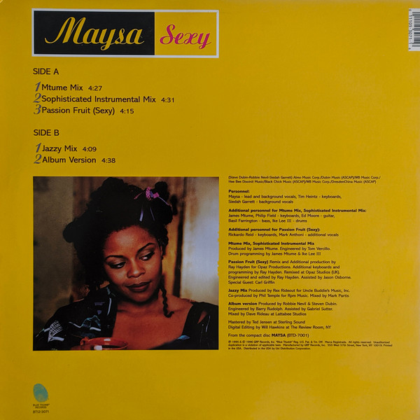 Maysa Leak - Sexy | Blue Thumb Records (BT12-3071) - 2