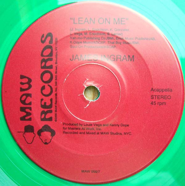 James Ingram - Lean On Me | MAW Records (MAW 056/7)