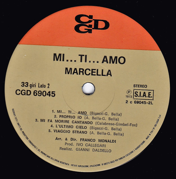 Marcella Bella - Mi...Ti...Amo | CGD (CGD 69045) - 4