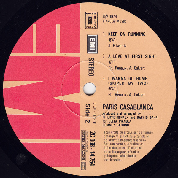 Paris Casablanca - Dancing In Caïro | EMI (2C 068-14.754) - 4 Paris Casablanca - Dancing In Caïro | EMI (2C 068-14.754) - 4