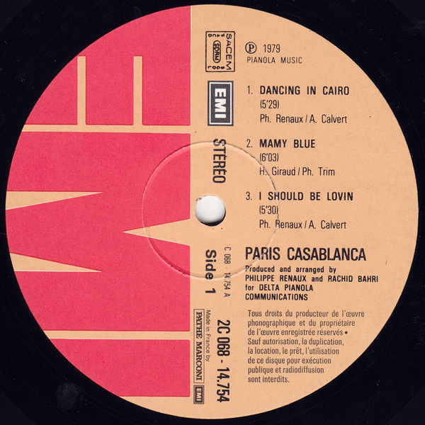 Paris Casablanca - Dancing In Caïro | EMI (2C 068-14.754) - 3 Paris Casablanca - Dancing In Caïro | EMI (2C 068-14.754) - 3