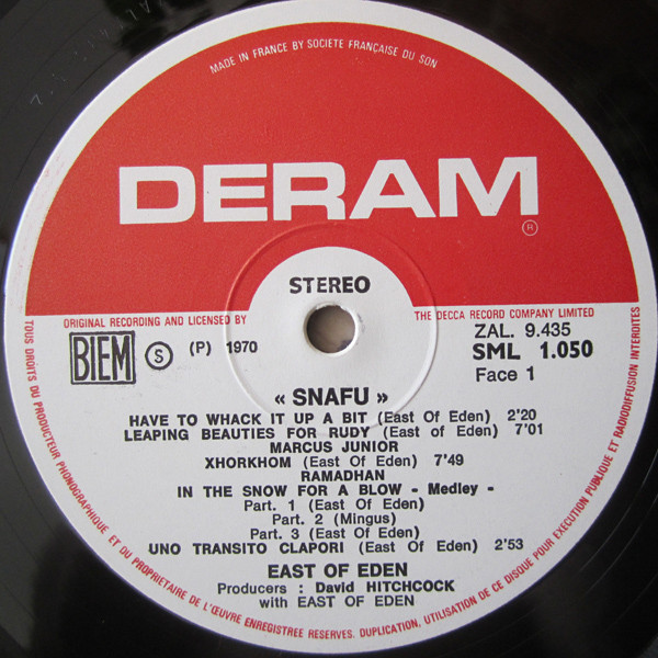 East Of Eden - Snafu | Deram (SML 1.050) - 2