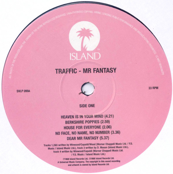 Traffic - Mr. Fantasy | Island Records (SVLP 099) - 3 Traffic - Mr. Fantasy | Island Records (SVLP 099) - 3