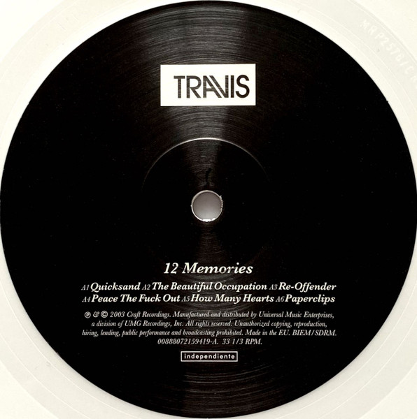 Travis - 12 Memories | Craft Recordings (00888072159419) - 3