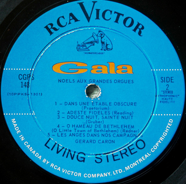 Gérard Caron - Noëls Aux Grandes Orgues | RCA Victor (CGPS-148) - 4 Gérard Caron - Noëls Aux Grandes Orgues | RCA Victor (CGPS-148) - 4
